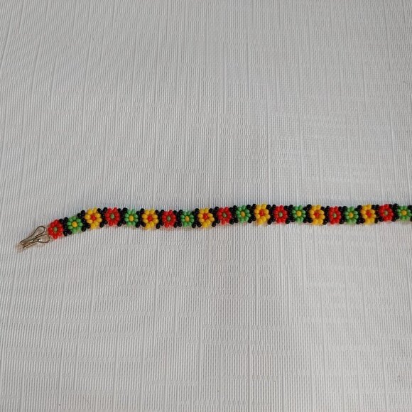 Vintage Daisy Chain Beaded Bracelet Small Wrist - Picture 3 of 4